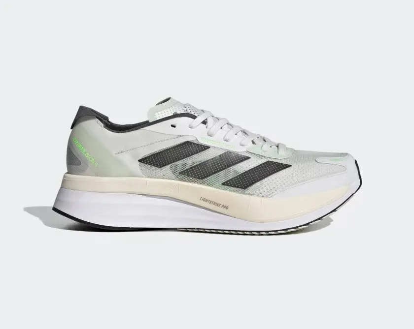 Adidas Adizero Boston 11 Crystal White Night Metallic Linen Green GY8407