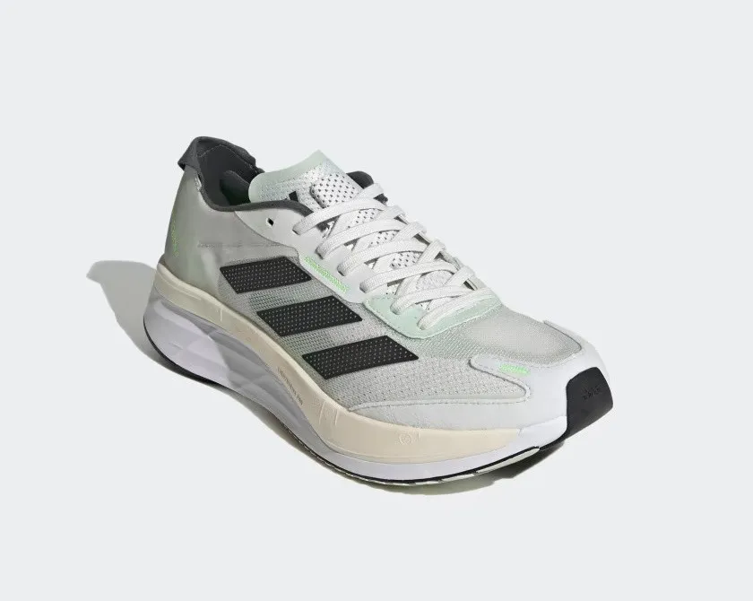 Adidas Adizero Boston 11 Crystal White Night Metallic Linen Green GY8407