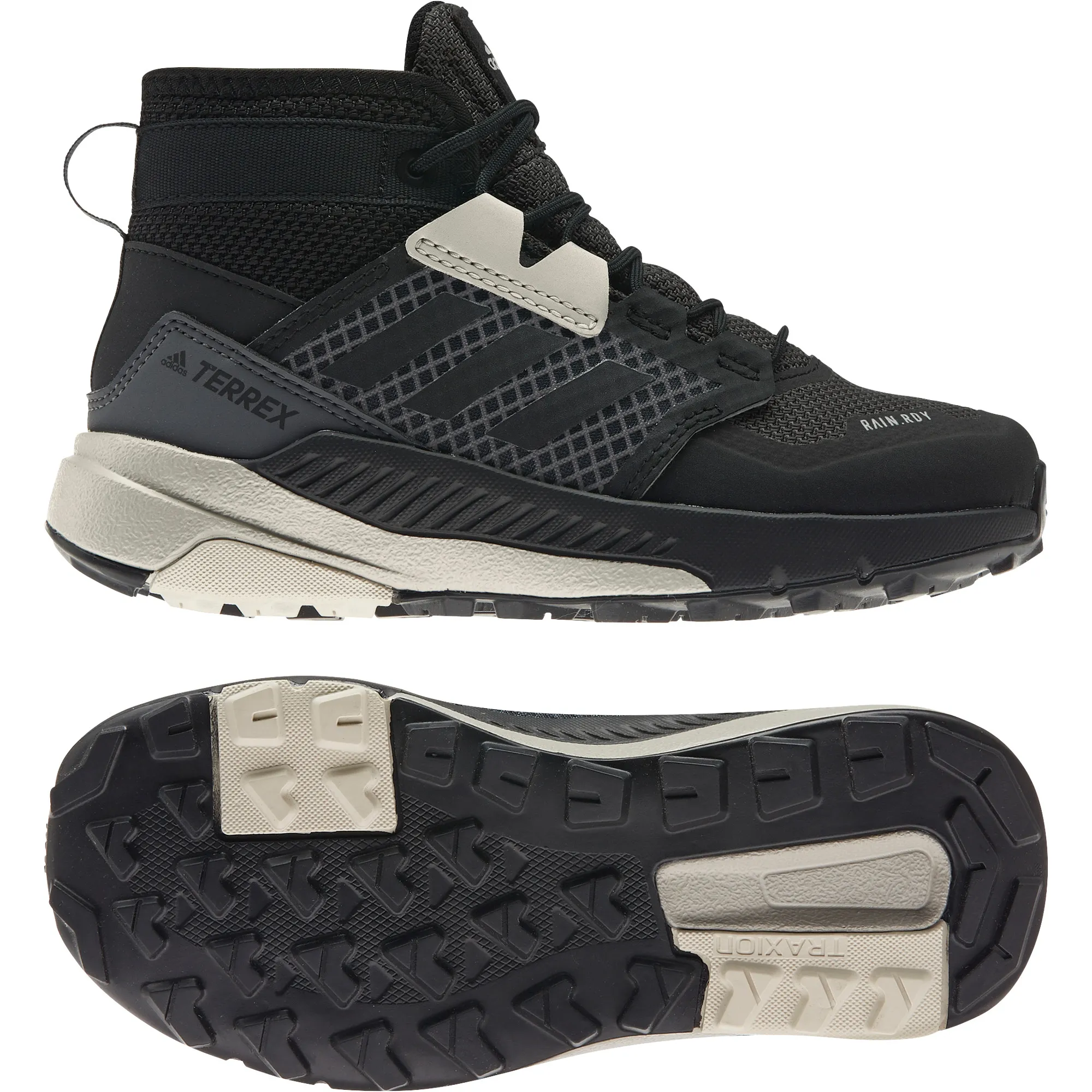 Adidas Kids' Terrex Trailmaker Mid RAIN.RDY Core Black/Core Black/Alumina | Buy Adidas Kids' Terrex Trailmaker Mid RAI