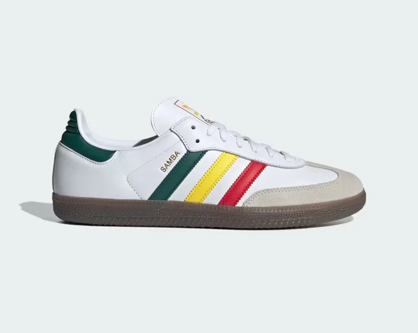 Adidas Originals Samba OG Cloud White Yellow Collegiate Green IH3118