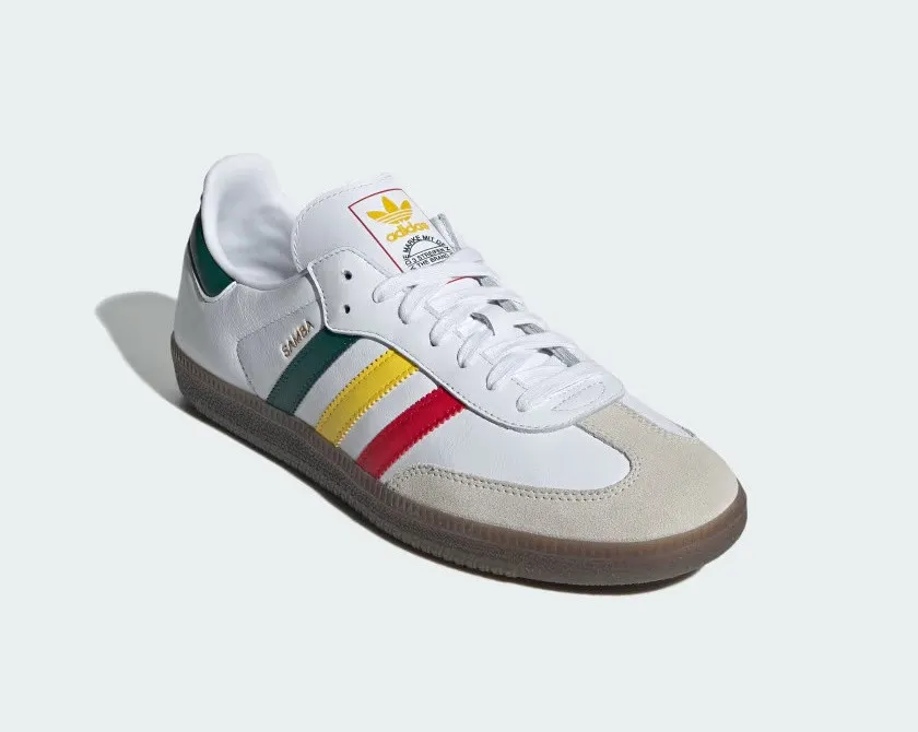 Adidas Originals Samba OG Cloud White Yellow Collegiate Green IH3118