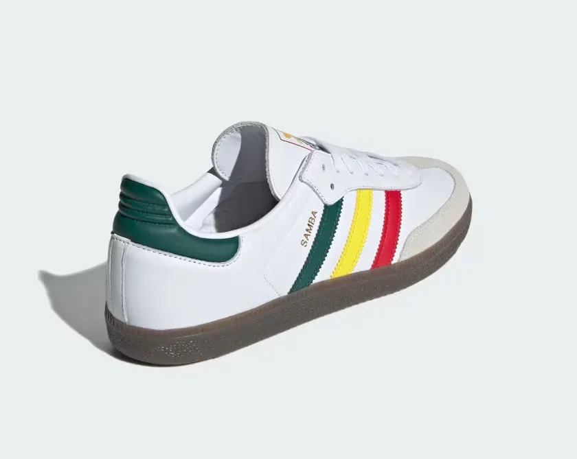 Adidas Originals Samba OG Cloud White Yellow Collegiate Green IH3118