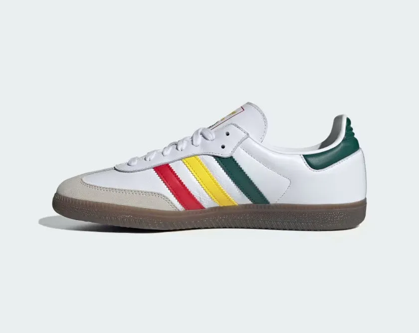 Adidas Originals Samba OG Cloud White Yellow Collegiate Green IH3118