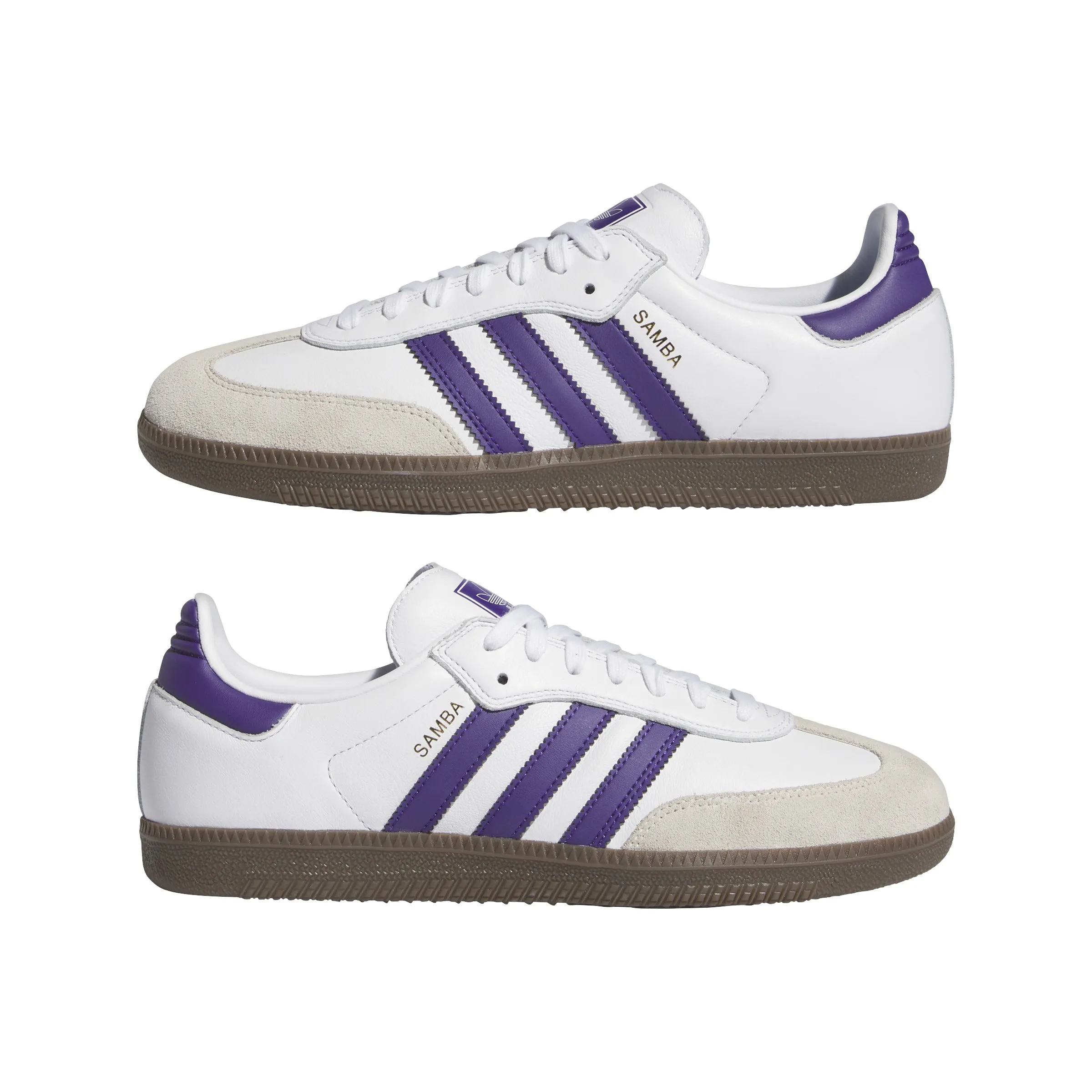 ADIDAS - SAMBA ADV - CLOUD WHITE / COLLEGIATE PURPLE / GOLD METALLIC