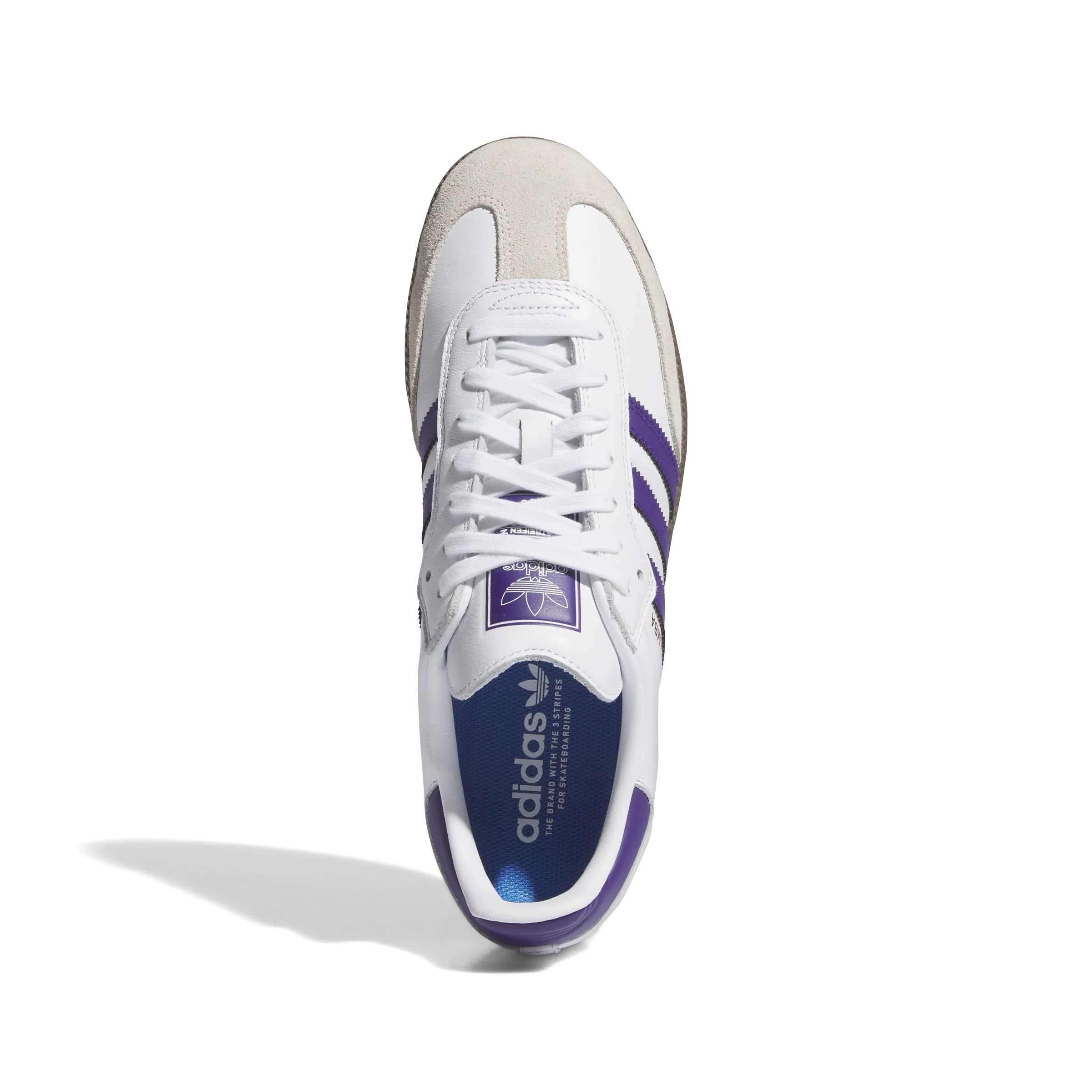 ADIDAS - SAMBA ADV - CLOUD WHITE / COLLEGIATE PURPLE / GOLD METALLIC