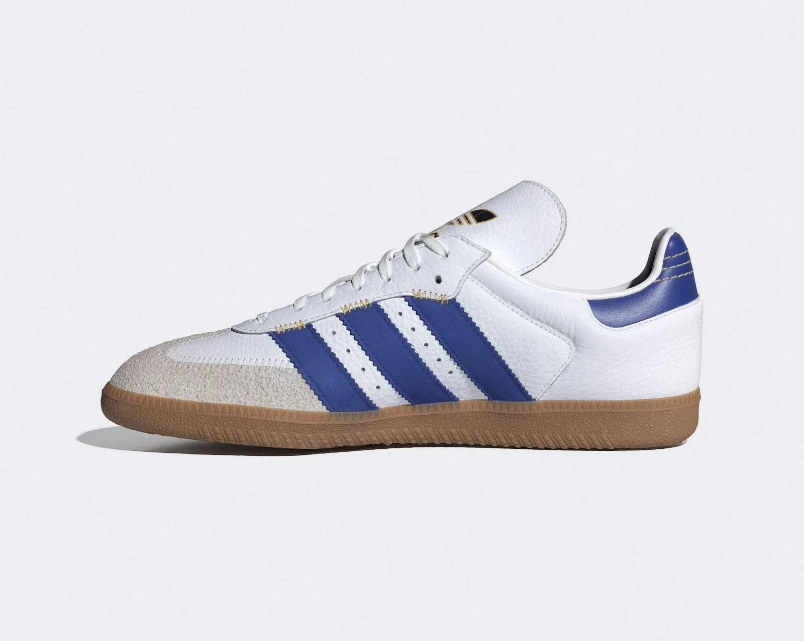 Adidas Samba OG Cloud White Semi Lucid Blue Gold Metallic IF1813