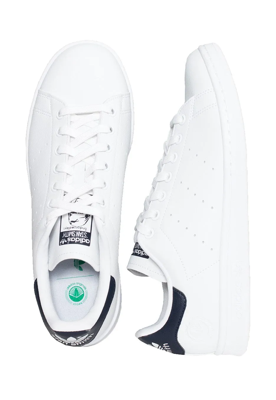 Adidas - Stan Smith Vegan FTW White/Conavy/Green - Shoes