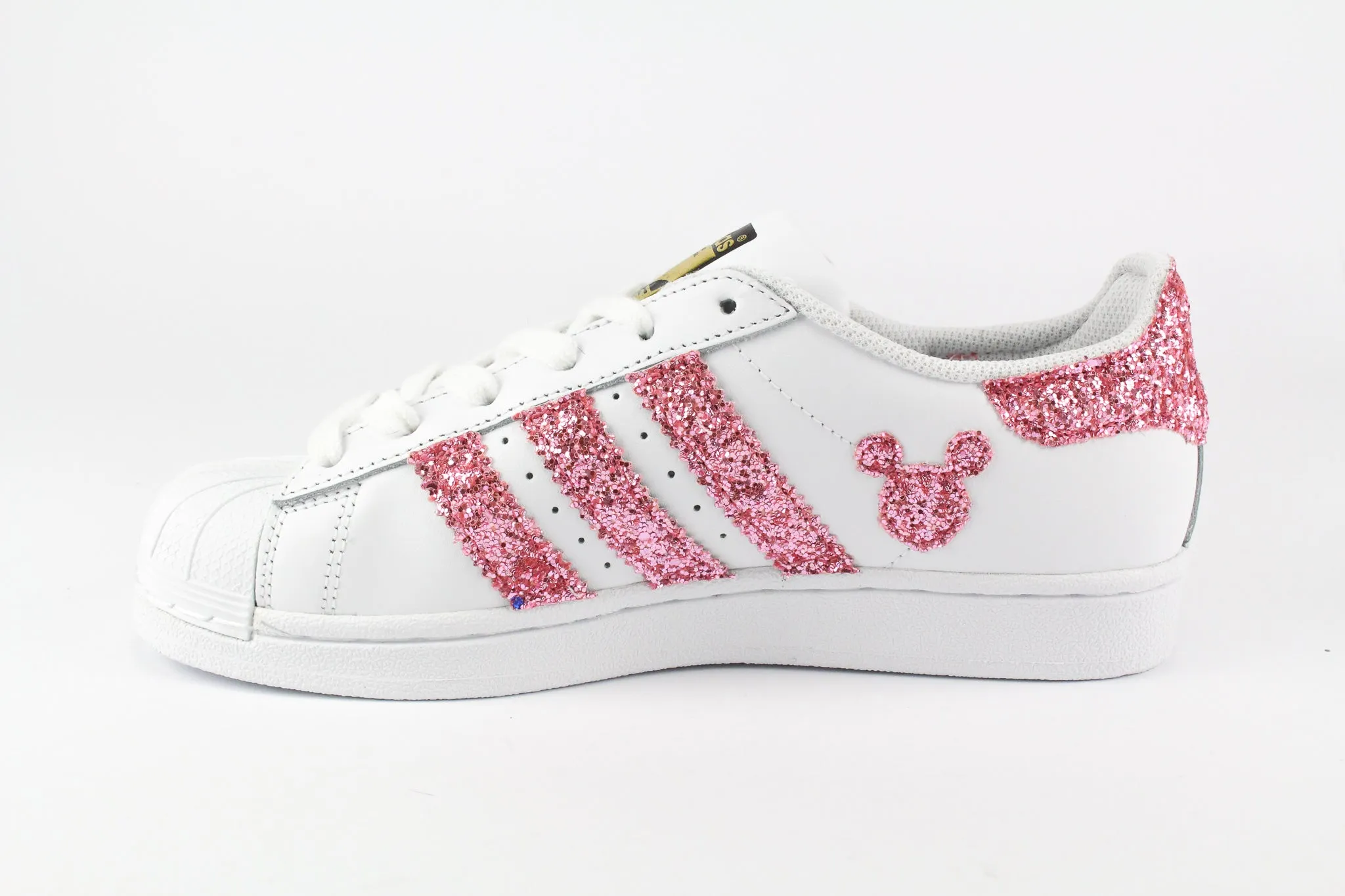 Adidas Superstar J Pink Glitter & Topolini