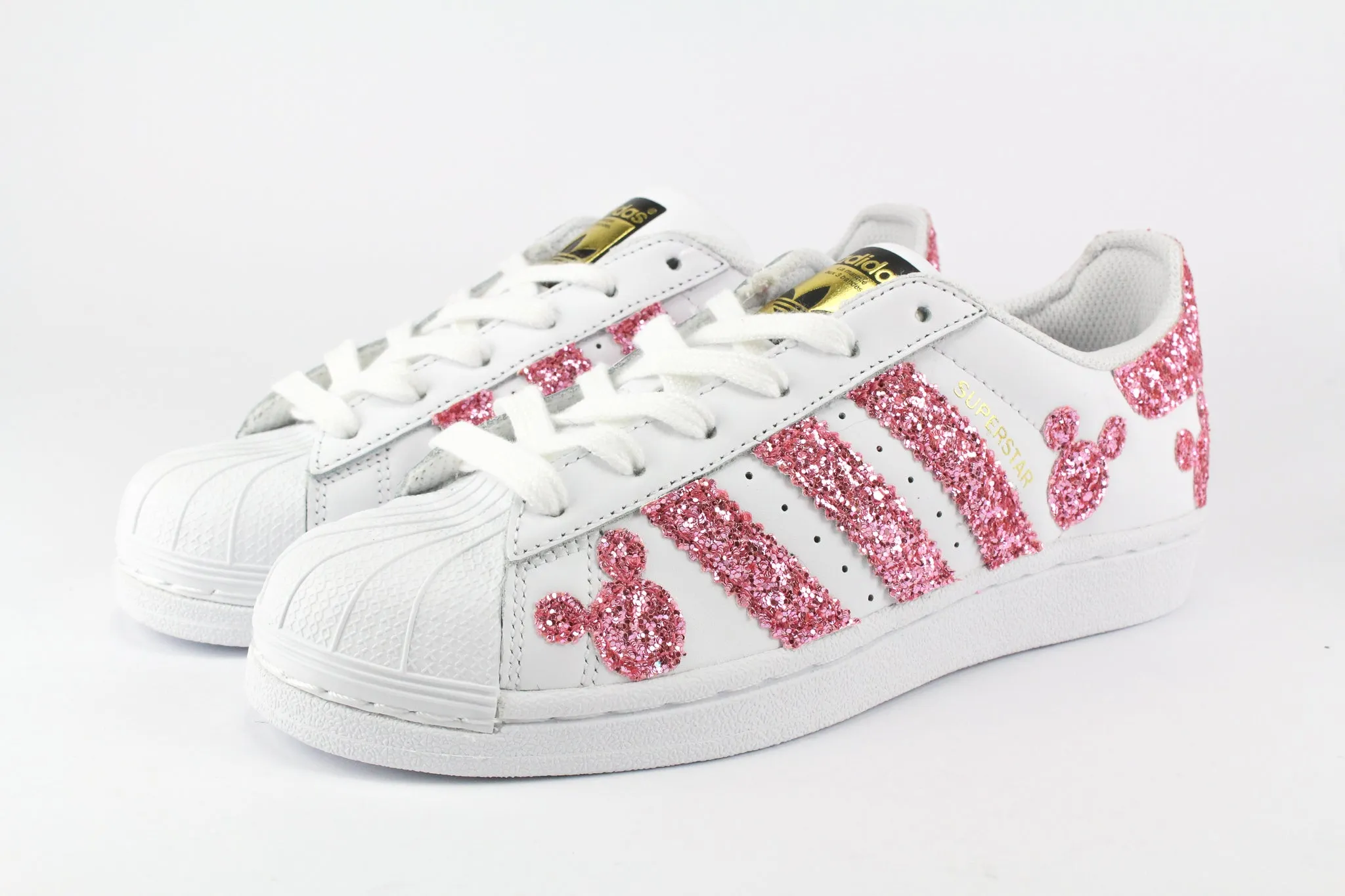 Adidas Superstar J Pink Glitter & Topolini