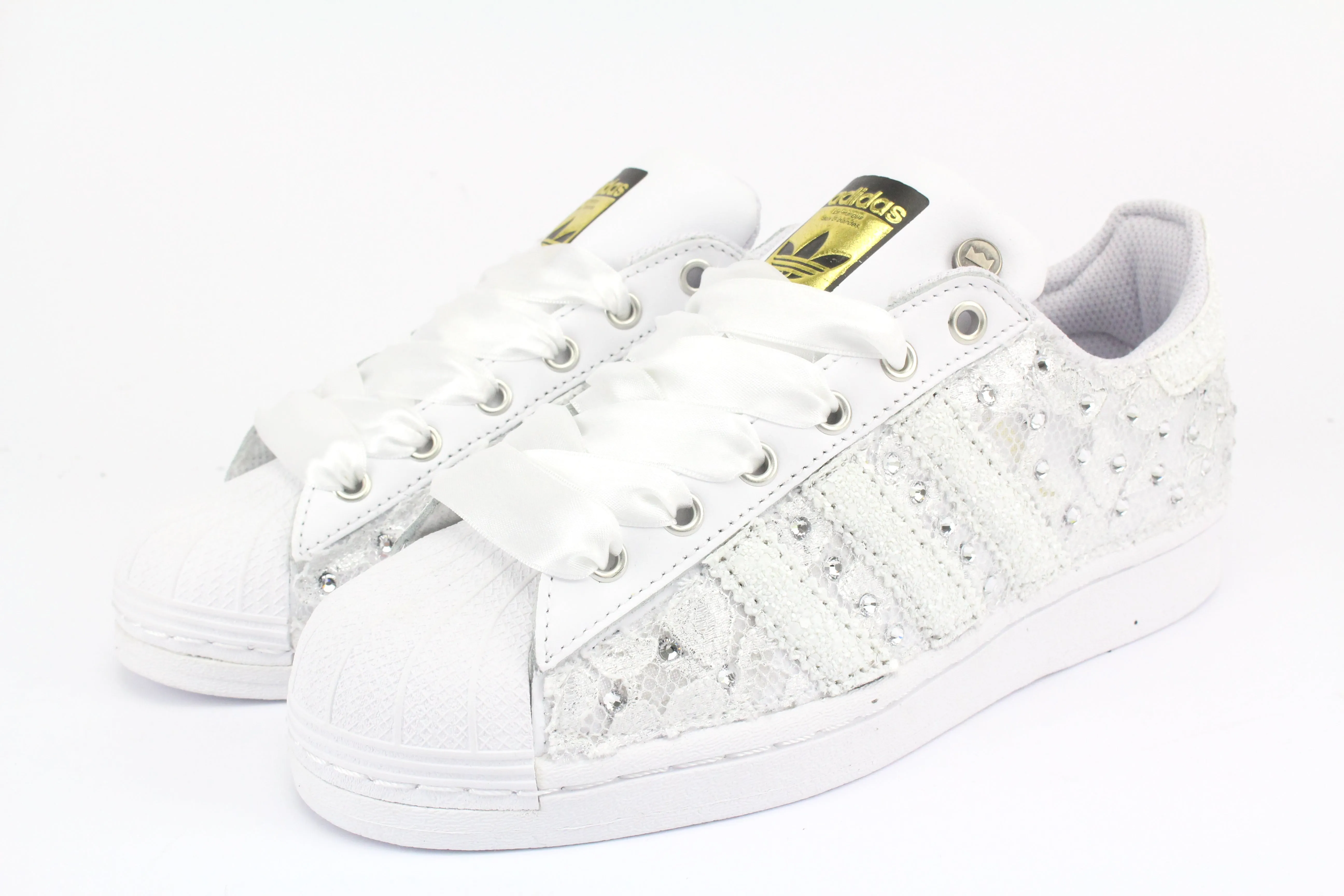 Adidas Superstar Pizzo White & Strass Termo