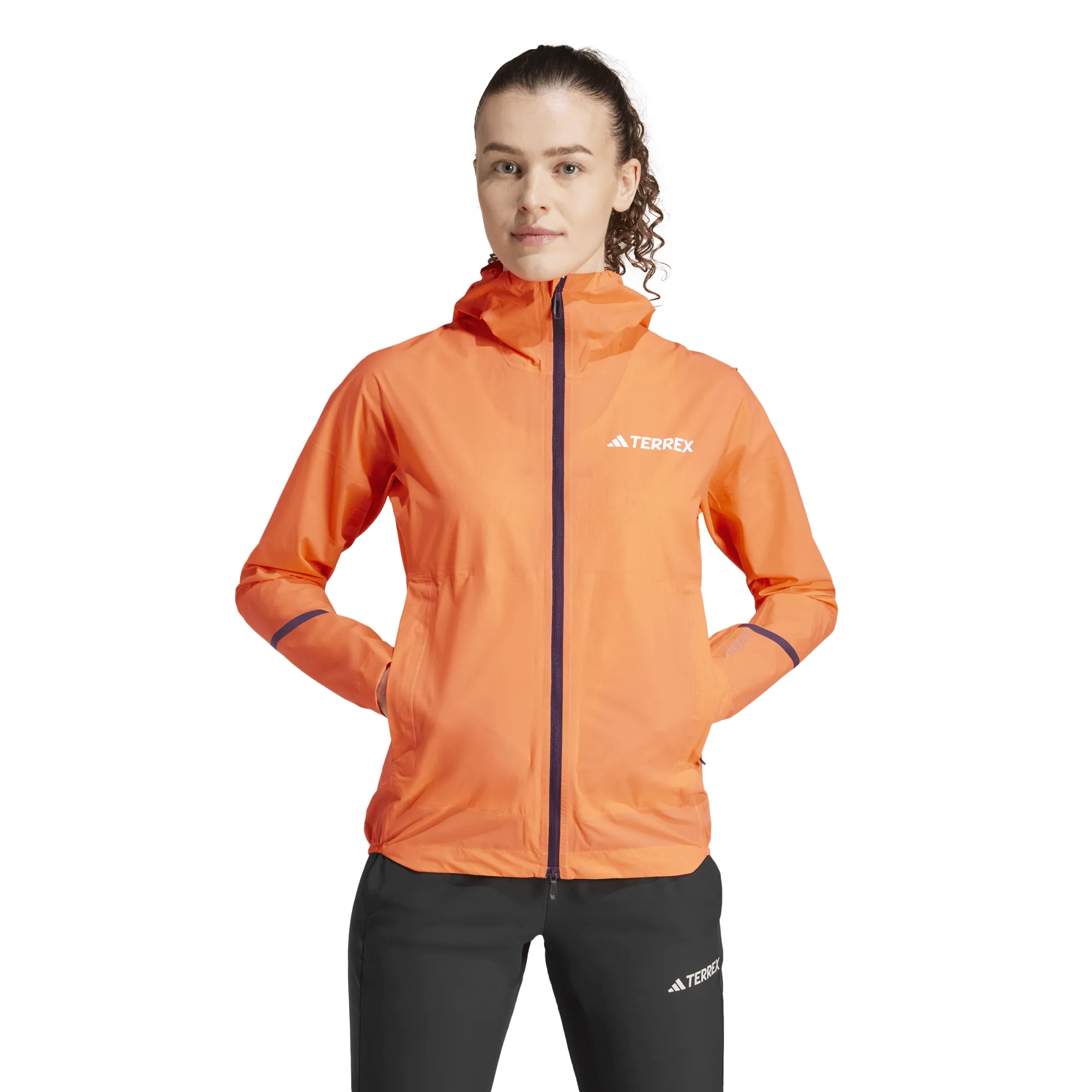 Adidas Women's Terrex Xperior 2.5L Light RAIN.RDY Jacket Semi Impact Orange | Buy Adidas Women's Terrex Xperior 2.5L L