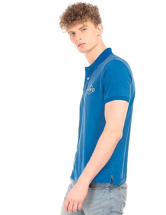 Aeropostale Solid Jersey Polo Shirt