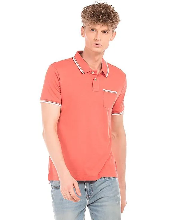 Aeropostale Tipped Jersey Polo Shirt