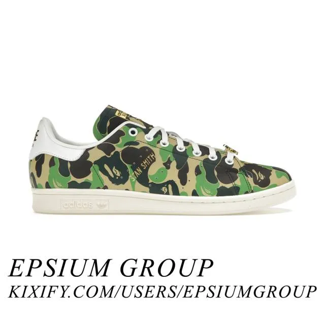 Bape x adidas stan smith (30th anniversary abc camo/ cloud white/ cloud white/ off white) men us 8-13 ig8949