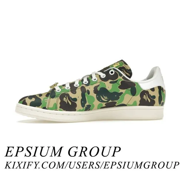 Bape x adidas stan smith (30th anniversary abc camo/ cloud white/ cloud white/ off white) men us 8-13 ig8949