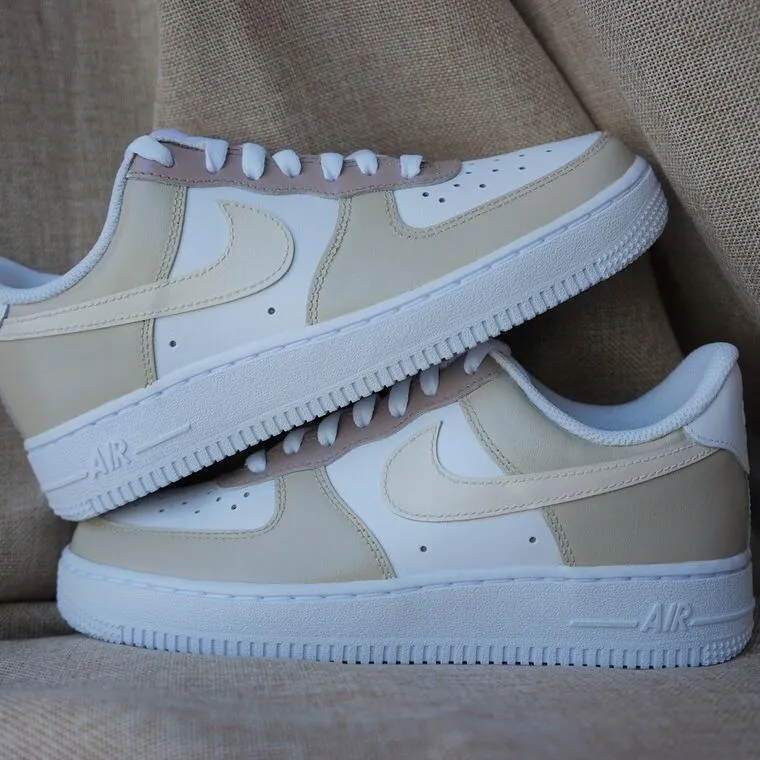 Beige Multicolored Custom Nike Air Force 1