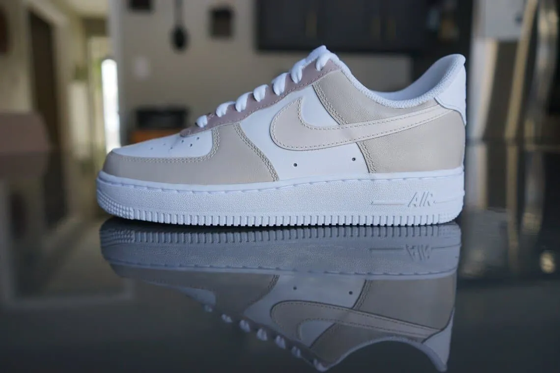 Beige Multicolored Custom Nike Air Force 1