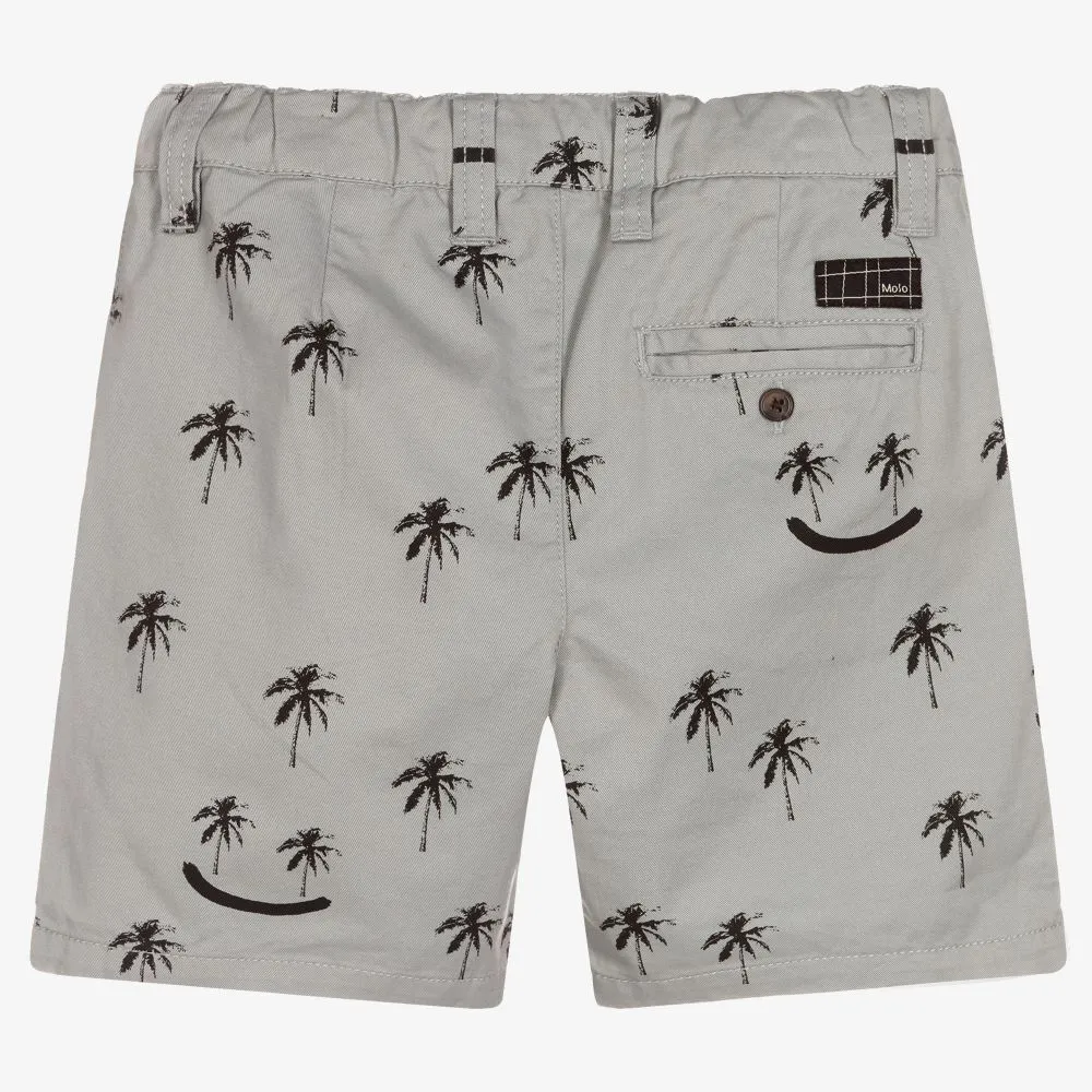 Boys Grey Cotton Shorts