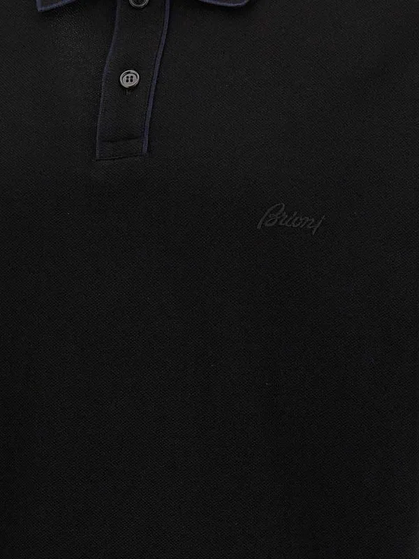 Brioni Logo Embroidery Polo Shirt