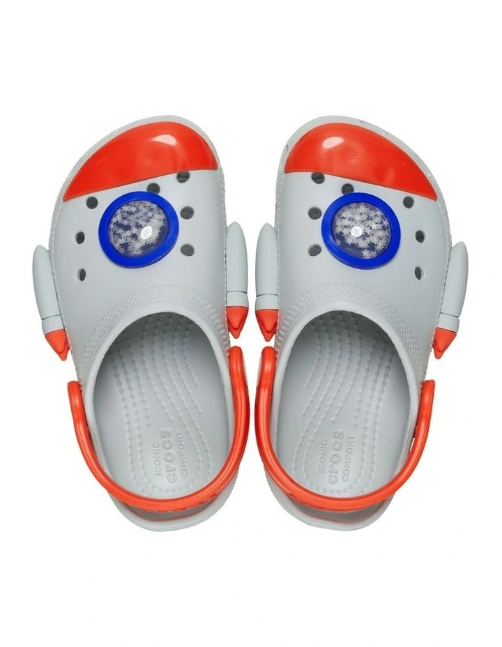 Classic Rocketship Clog Infant Beach Sandals in Grey