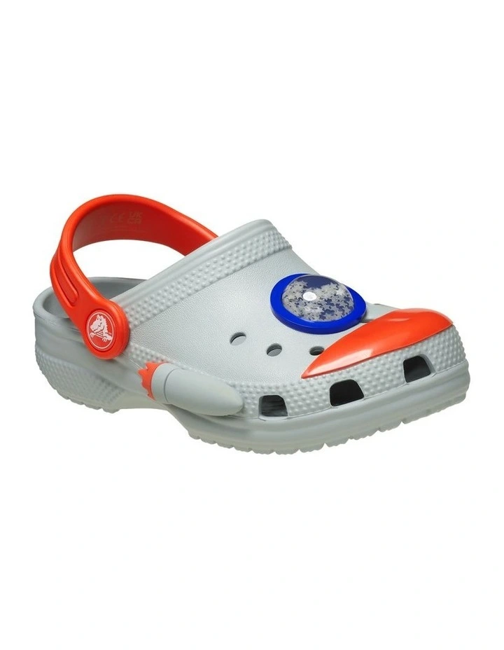 Classic Rocketship Clog Infant Beach Sandals in Grey