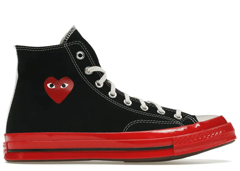 Converse Chuck Taylor All-Star 70 Hi Comme des Garcons PLAY Black Red Midsole