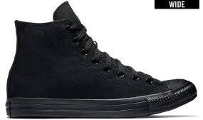 Converse Chuck Taylor All Star Hi Top Wide Width Monochrome Black