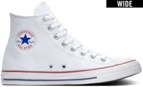 Converse Chuck Taylor All Star Hi Top Wide Width White