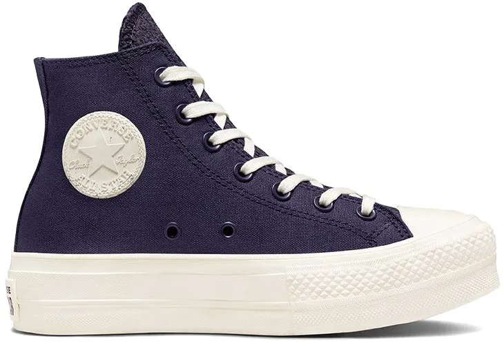 Converse Womens Chuck Taylor All Star Hi Top Lift Jacquard Dark Raisin