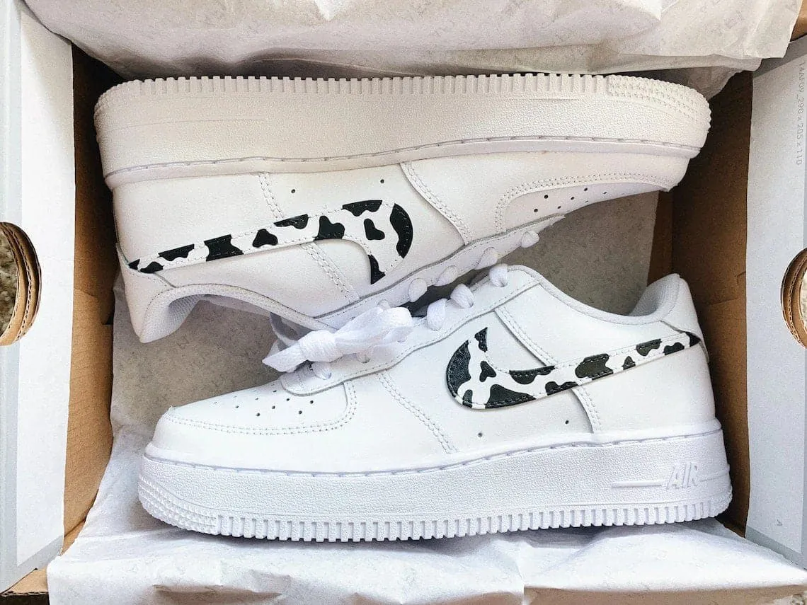 Custom Nike Air Force 1 Cow Print