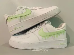 Custom Nike Air Force 1 Swoosh Mint Green -  Any Color Drip