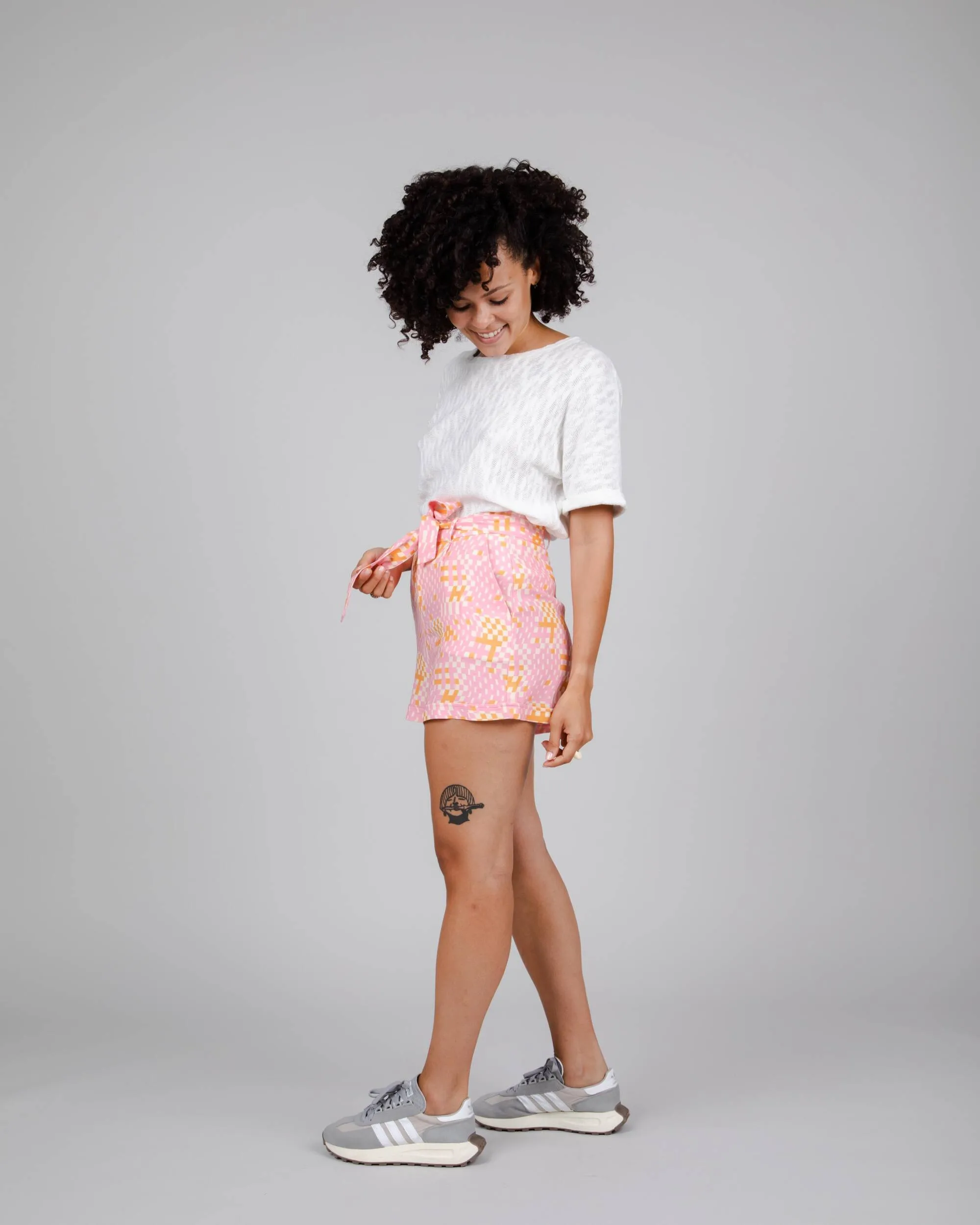 Dizzy Belted Shorts Rose