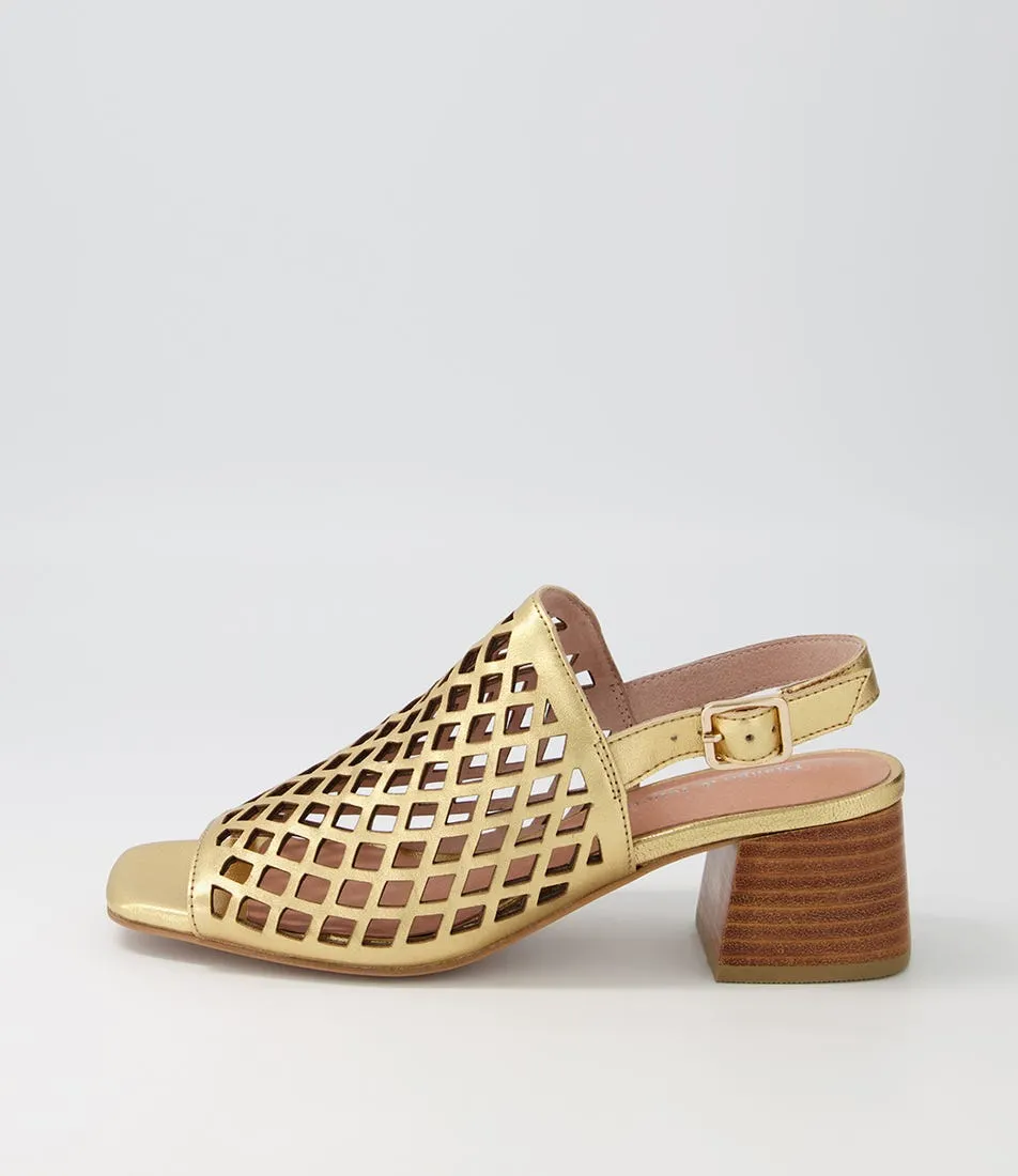 DJANGO & JULIETTE Fairhaven Old Gold Leather Sandals