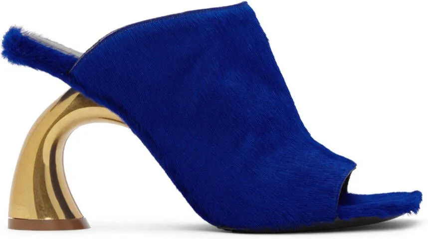 Dries Van Noten SSENSE Exclusive Blue Heeled Sandals