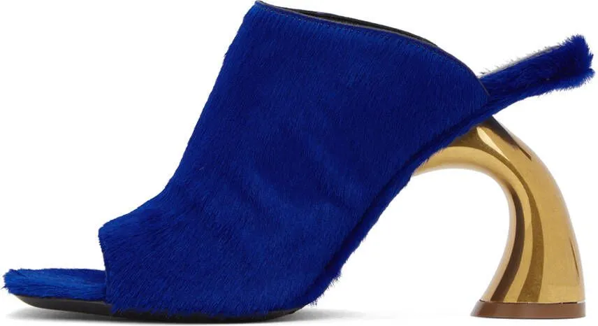 Dries Van Noten SSENSE Exclusive Blue Heeled Sandals