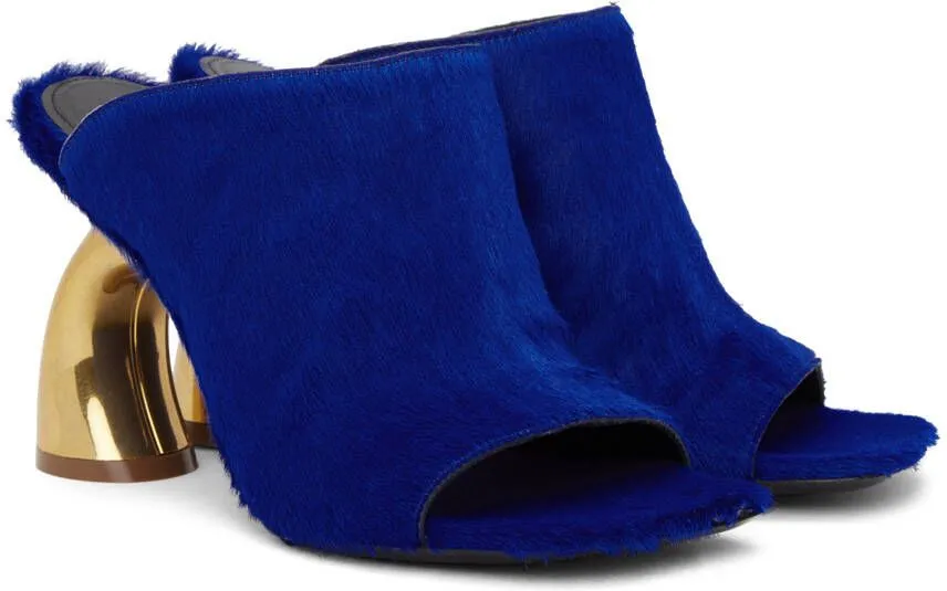 Dries Van Noten SSENSE Exclusive Blue Heeled Sandals