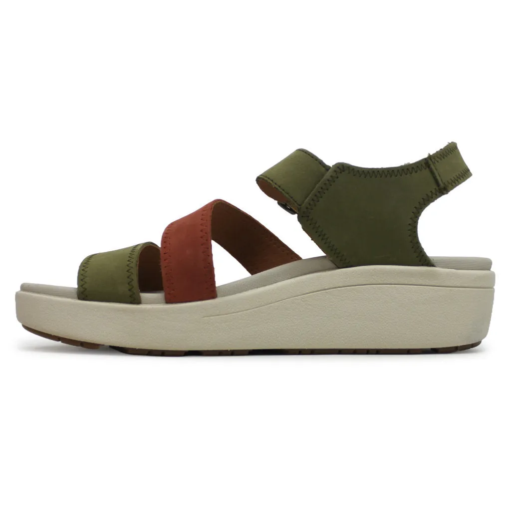 Ellecity Backstrap Nubuck Leather Women's Sandals