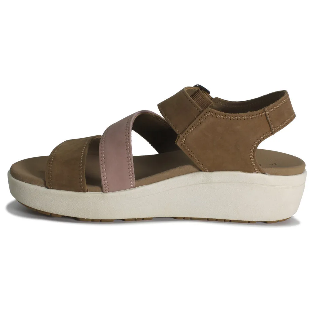 Ellecity Backstrap Nubuck Leather Women's Sandals