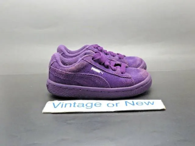 Girls' puma suede purple toddler sneakers sz 8c