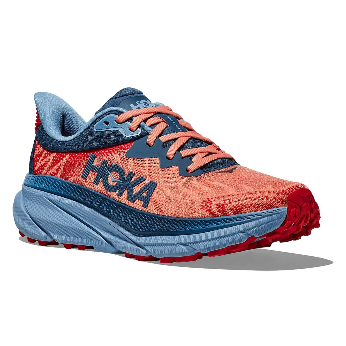 Hoka Challenger 7 Womens | Papaya / Real Teal