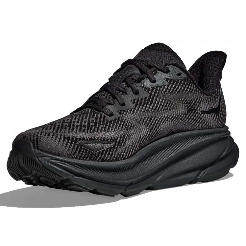 HOKA CLIFTON 9 WIDE BLACK/BLACK FOR MEN'S