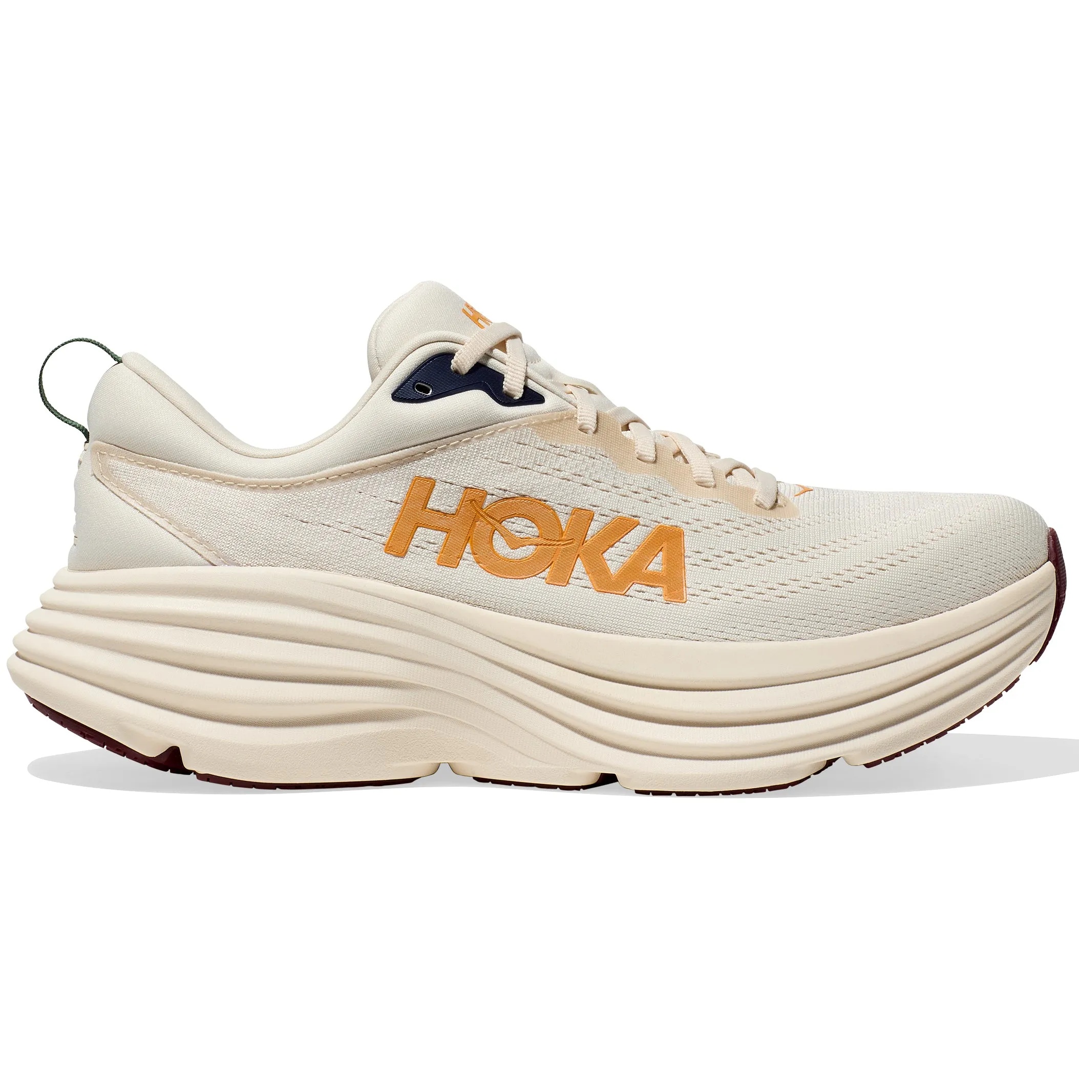 Hoka Men's Bondi 8 Running Shoes Oat Milk / Alabaster