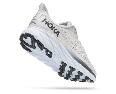 Hoka Mens Clifton 8 Lightweight Running Shoe **Wide Width**- Lunar Rock/Nimbus Cloud