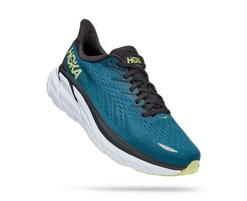 Hoka Mens Clifton 8 Lightweight Running Shoe- Blue Coral/Butterfly