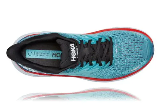 Hoka One One Mens Clifton 8 *** Wide Width ***- Real Teal/Aquarelle