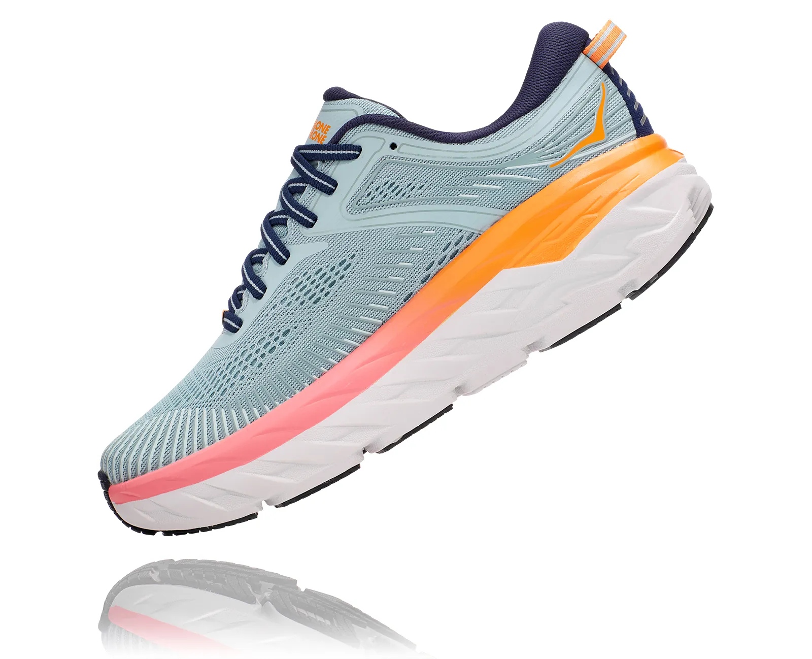 Hoka Womens Bondi 7- Blue Haze/Black Iris- WIDE Width