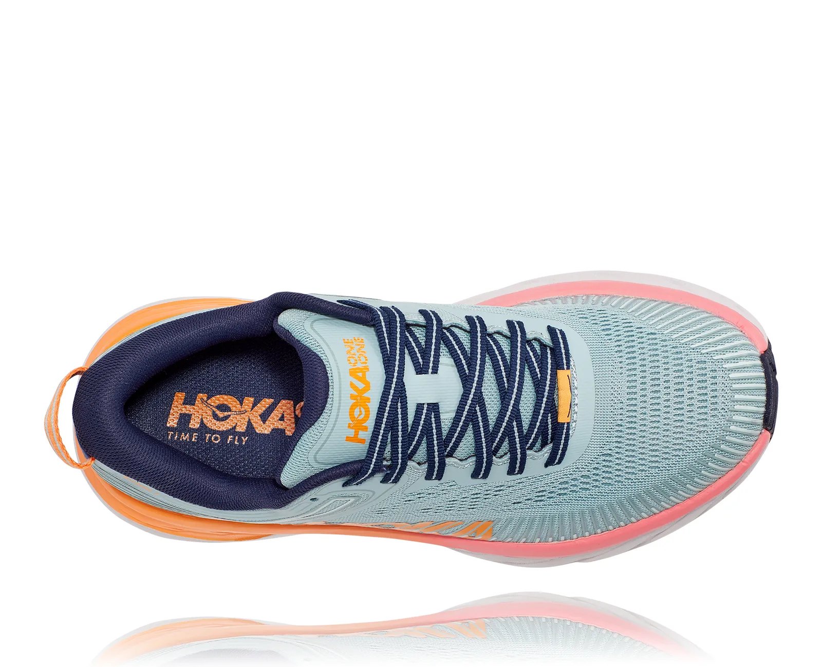 Hoka Womens Bondi 7- Blue Haze/Black Iris- WIDE Width