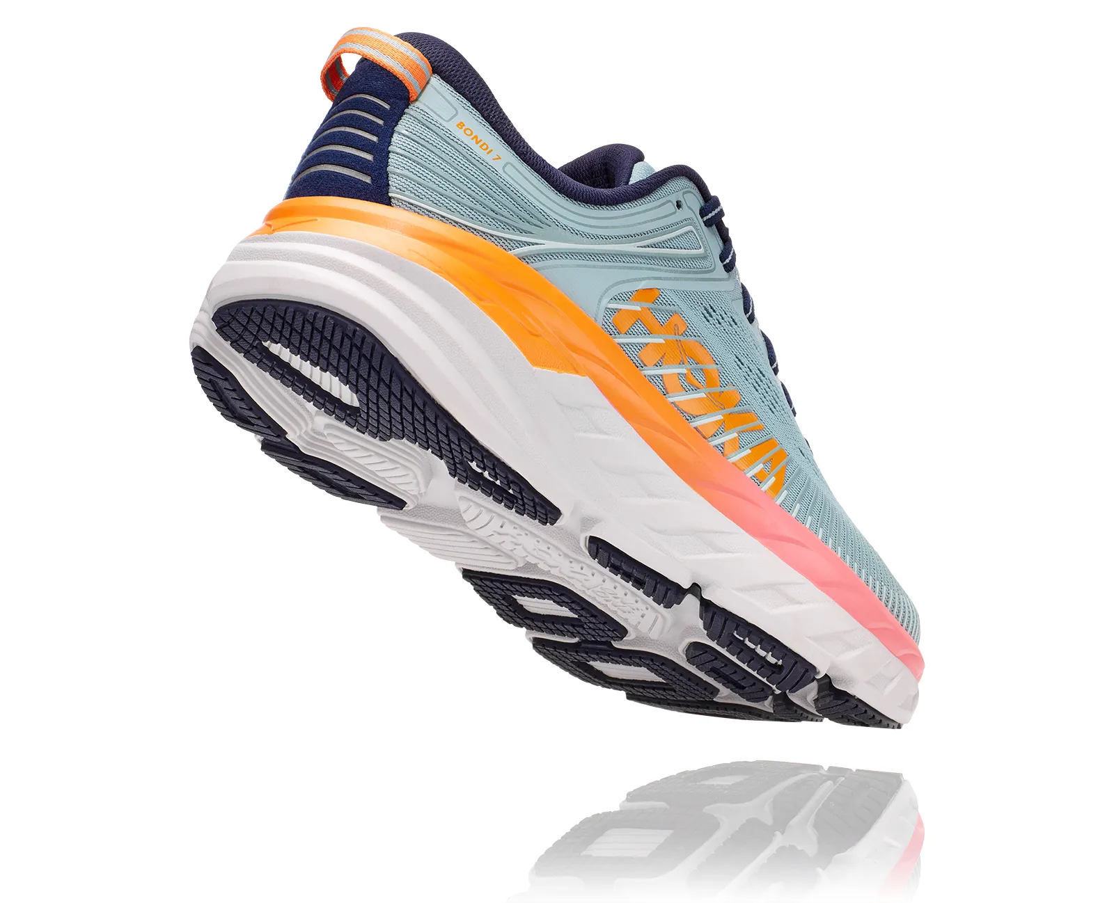 Hoka Womens Bondi 7- Blue Haze/Black Iris- WIDE Width