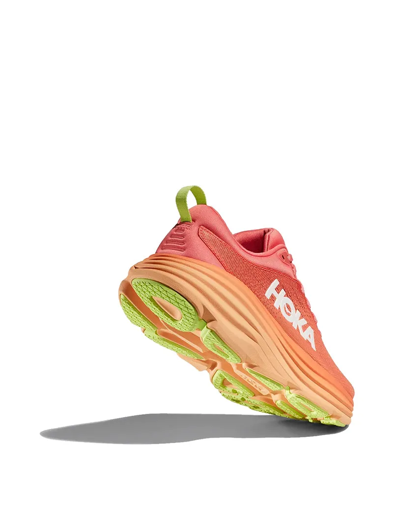 Hoka Womens Bondi 8 Trainer Coral / Papaya