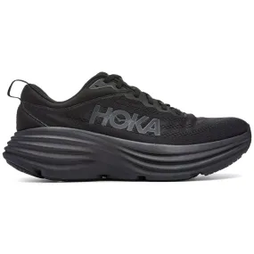 Hoka Women's Bondi 8 Wide Fit Running Shoes Black / Black